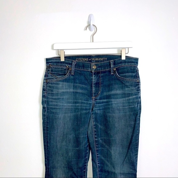 COH Citizens of Humanity Devote Rocker Ultra Flare Jeans in Title blue denim 30 - Picture 6 of 12